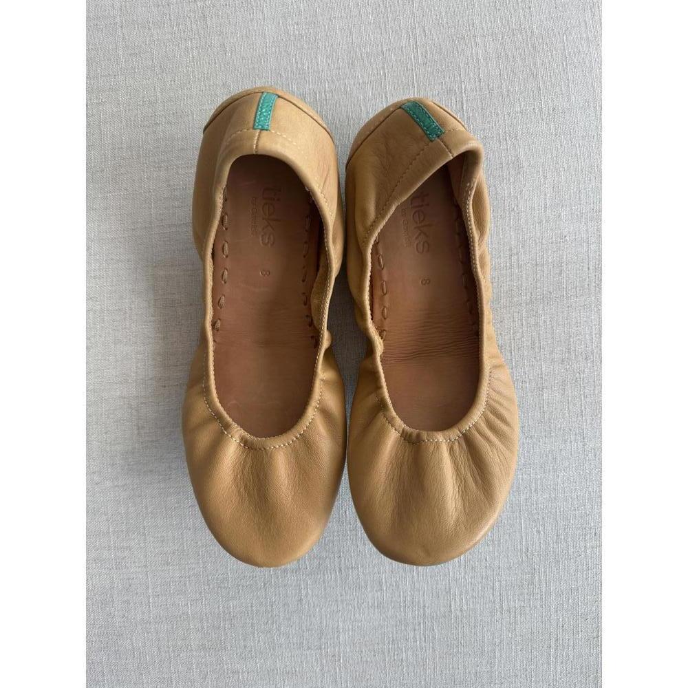 Tieks by Gavrieli Ballet Flats Camel Tan Leather Size 8